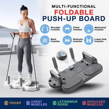 Multi-Functional Push Up Board Resistance Bands Home Gym
