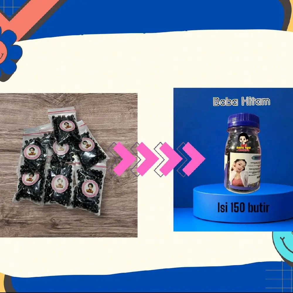 spesial live weny boba hitam isi 150  butir  minuman reng bhinek madura