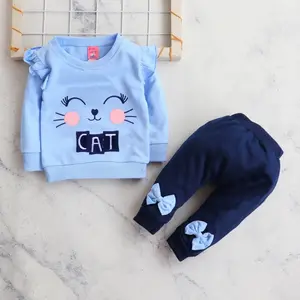 clarissan pakaian baju anak perempuan fashion anak perempuan cat set usia 1-5 tahun setelan anak