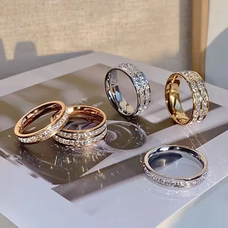 Stainless Steel Ring Female Couple Ring Titanium Steel Ring Female Fashion Ring Gift