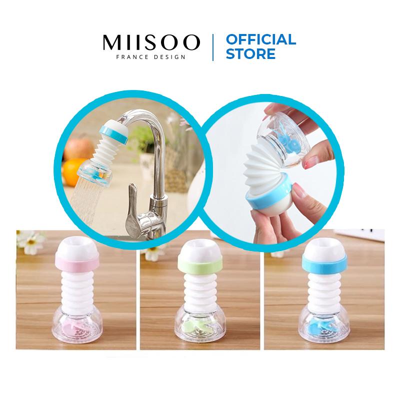 MIISOO Sambungan Kran FLEXIBLE Filter Air Anti Splash Shower Saringan…