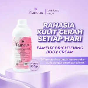 [Guncang 4.4] Fameux Whitening Body Cream 500 gr | Body Bleaching Mencerahkan Tubuh