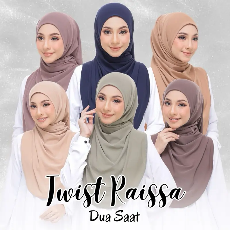 Twist Raissa - ‘Onion Twist’ Instant Shawl (M & L Size)
