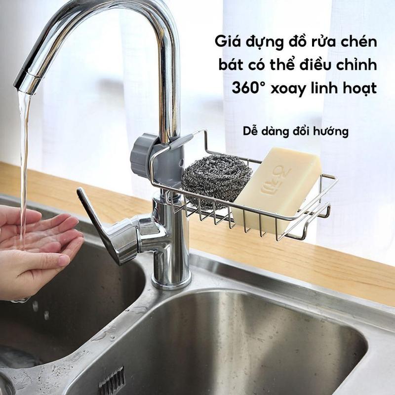 Giá Để Đồ Rửa Chén Bát JYoohome inox 304 chống rỉ Kệ Đựng Đồ Bồn Rửa Bát Tiện…
