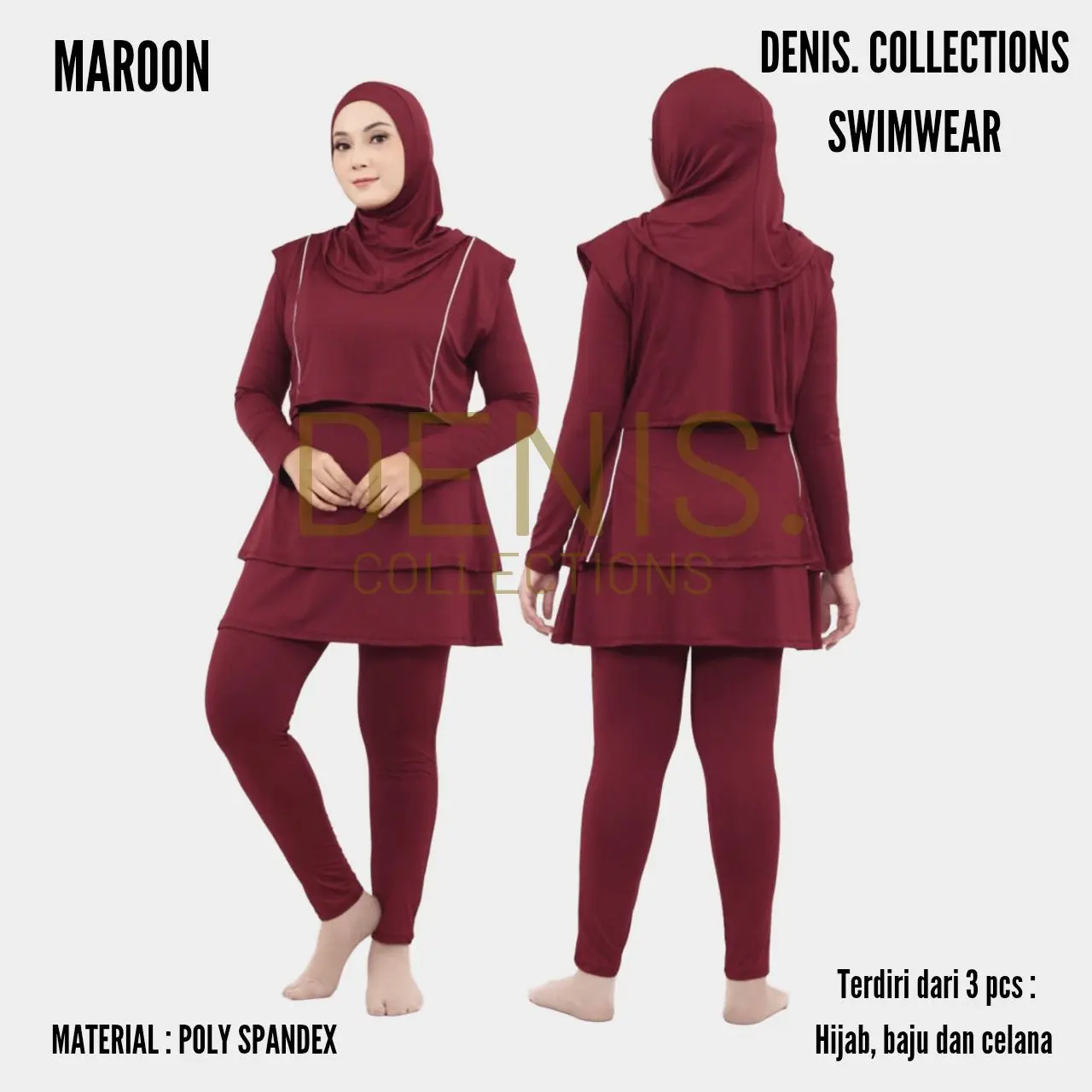 Denis Swimwear 012 Baju Renang Wanita Hijab Full Body Diving Style Swimsuit - Pilihan Terbaik untuk Wanita Muslimah - Panjang Syari