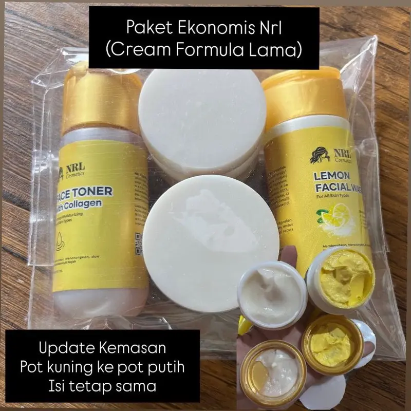 Paket Ekonomis Nrl Kosmetik (Formula Lama) Update kemasan baru Pot Putih