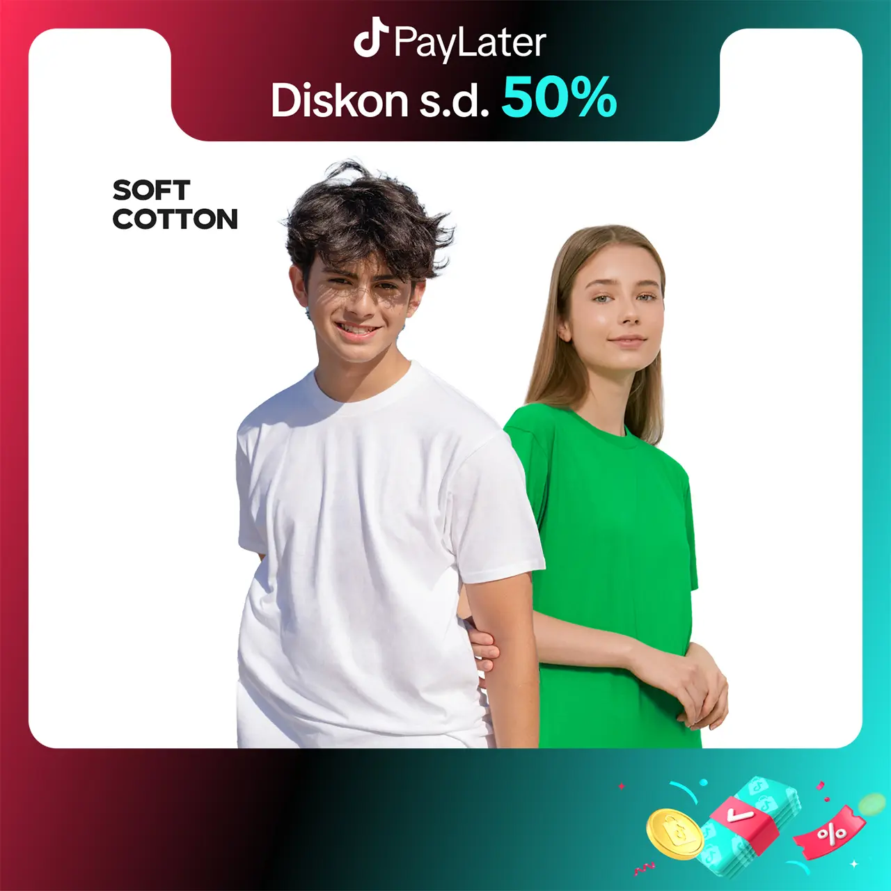 [SUPER ADEM] Zelus Apparel Soft Cotton Tanpa Jahit Samping Kaos Polos  Distro  Pria lengan  Pendek nyaman