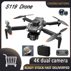 S119 drone tanpa berus, 4K kamera dua, rotasi 360 derajat, sensor penghindaran, drone anak
