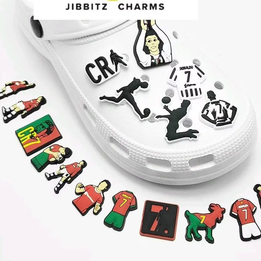 TERBARU AKSESORIS SANDAL JIBBITZ RONALDO PIN SANDAL BAIM SEPATU CHARM KARAKTER MENARIK LUCU VIRAL KEKINIAN PREMIUM