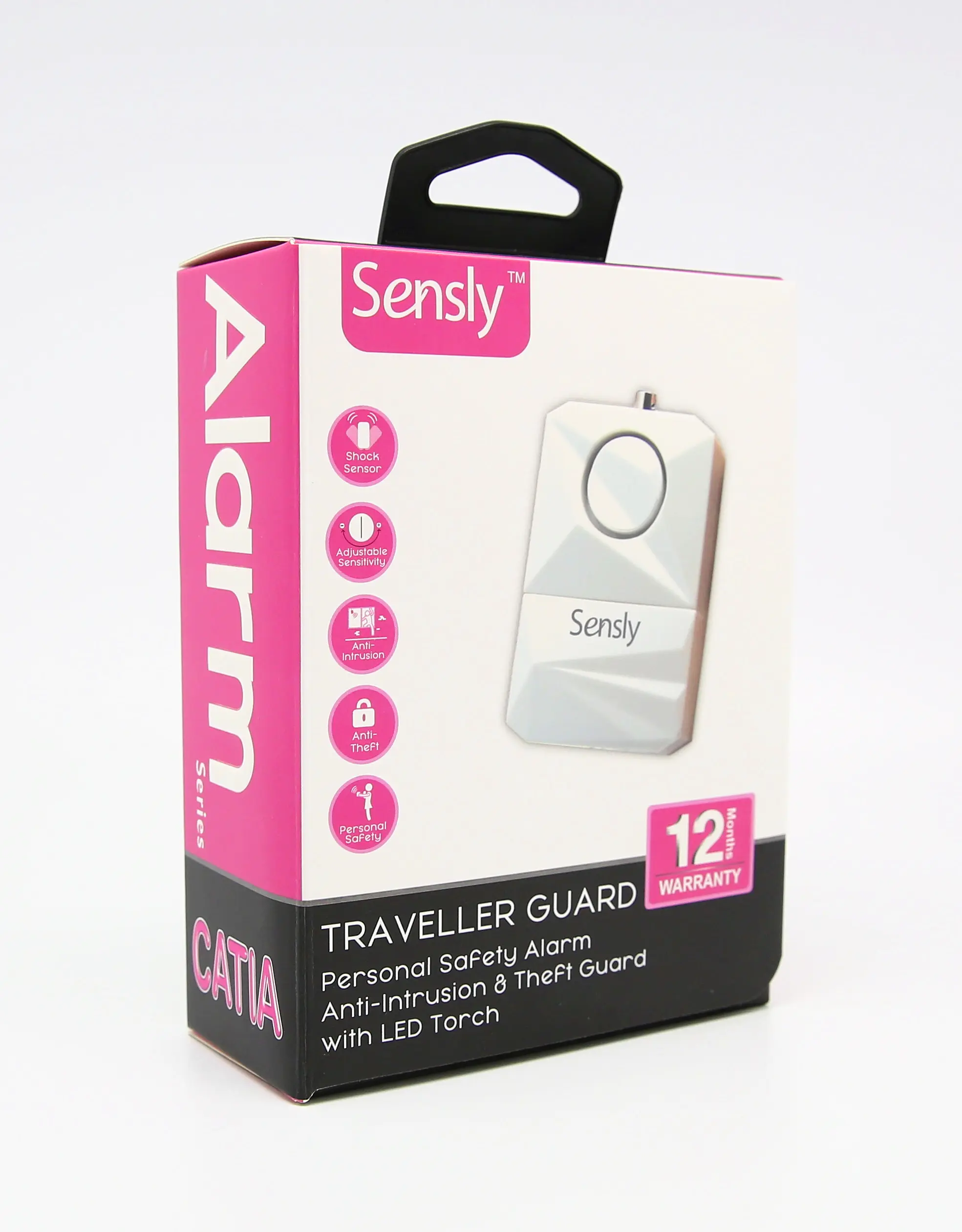 SENSLY TG-51 TRAVELLER GUARD PERSONAL SAFETY ALARM W/ TORCH