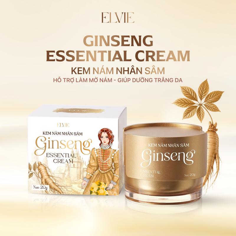 [D5] Lotion Kem Nám Nhân Sâm (20g) - Ginseng Essential Cream - Hỗ Trợ Xử Lí Nám, Sạm, Da Không Đều Màu. Hỗ Trợ làm Trắng, Làm Sáng Da Chuyên Sâu.