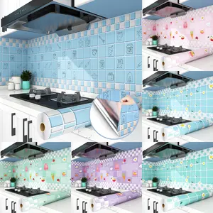 Wall Sticker Dapur Anti Air / Sticker Dinding Minyak 60Cm x 3M/ Tahan Suhu Panas
