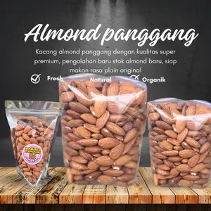 Kacang Almond panggang Super premium / oven ORI 1kg Snacks roasted Food