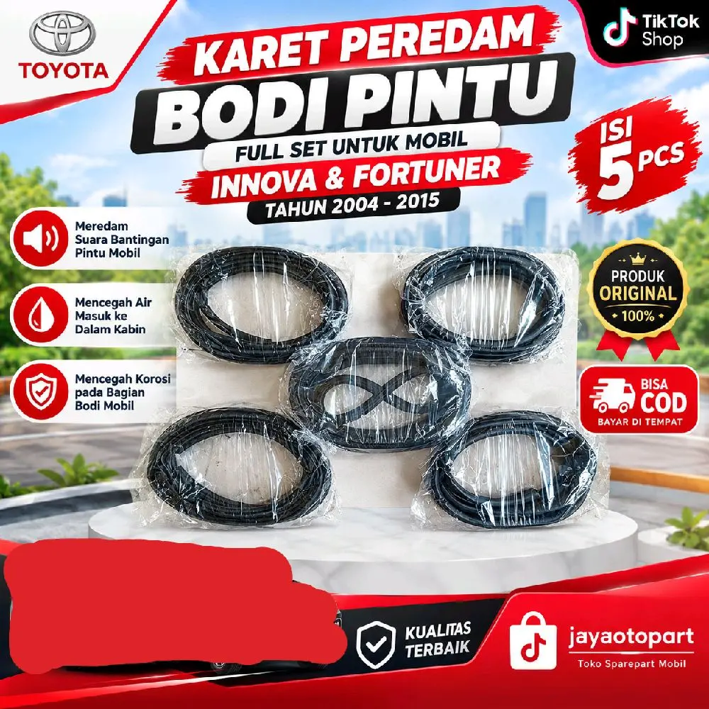 Karet Balon Peredam Pintu Full Set Innova Fortuner 2004-2015 Original