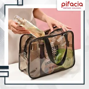 PIFACIA Tas Kosmetik Make Up Transparant Tempat Alat Mandi Travel Bag Pouch PIFACIA Tas Kosmetik Make Up Transparant Tempat Alat Mandi Travel Bag Pouch