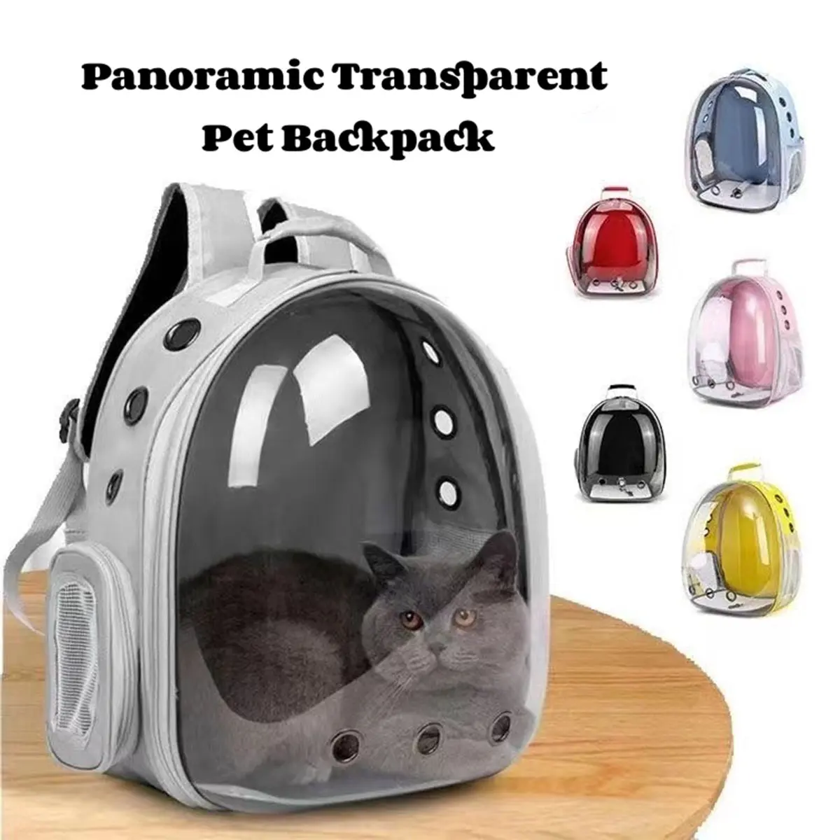 Portable Cat Carrier Outdoor Straps Large Capacity Cat Backpack Transparent Pet Backpack Pet Supplies