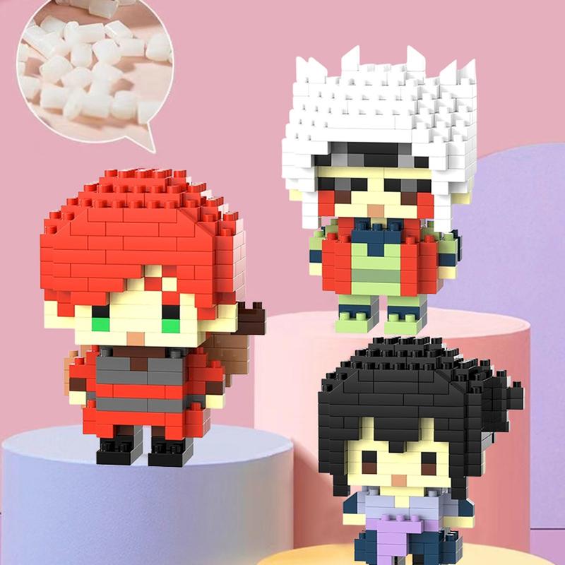 Holiday Gifts Building Blocks Lighting Gift Box Set Collection Mini Building Blocks Cute Round Cartoon Characters Building Blocks 3D Puzzle Boys Girls Gifts