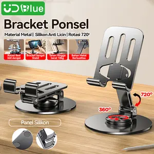 UUDBLUE Bracket Holder Metal Dudukan HP Mini Bahan Metal Putaran 360° Lipat Praktis kuat dan Stabil BSH10D