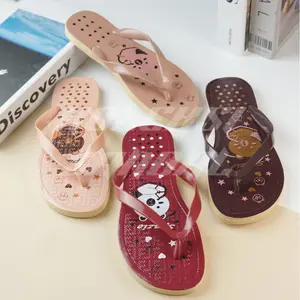 Sendal Jepit Wanita Beruang Hitam Coklat Merah Salem Mocca Size 37-40