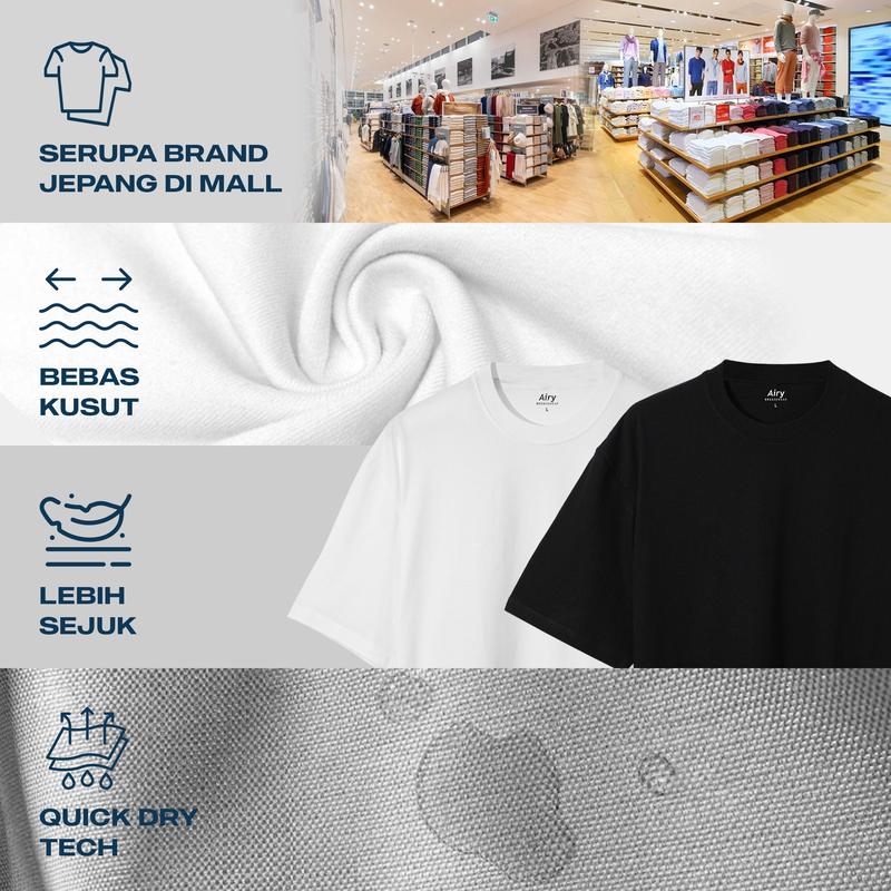 Mybasic - AIRY BreezeWear Oversized T-Shirt with Quick Dry Tech