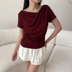 NU TOP | Atasan Knit Wanita Korean Top Baju Knit Wanita Lengan Pendek Basic Short Sleeve