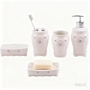 Peralatan Kamar  Mandi Bathroom Set 4 pcs Keramik