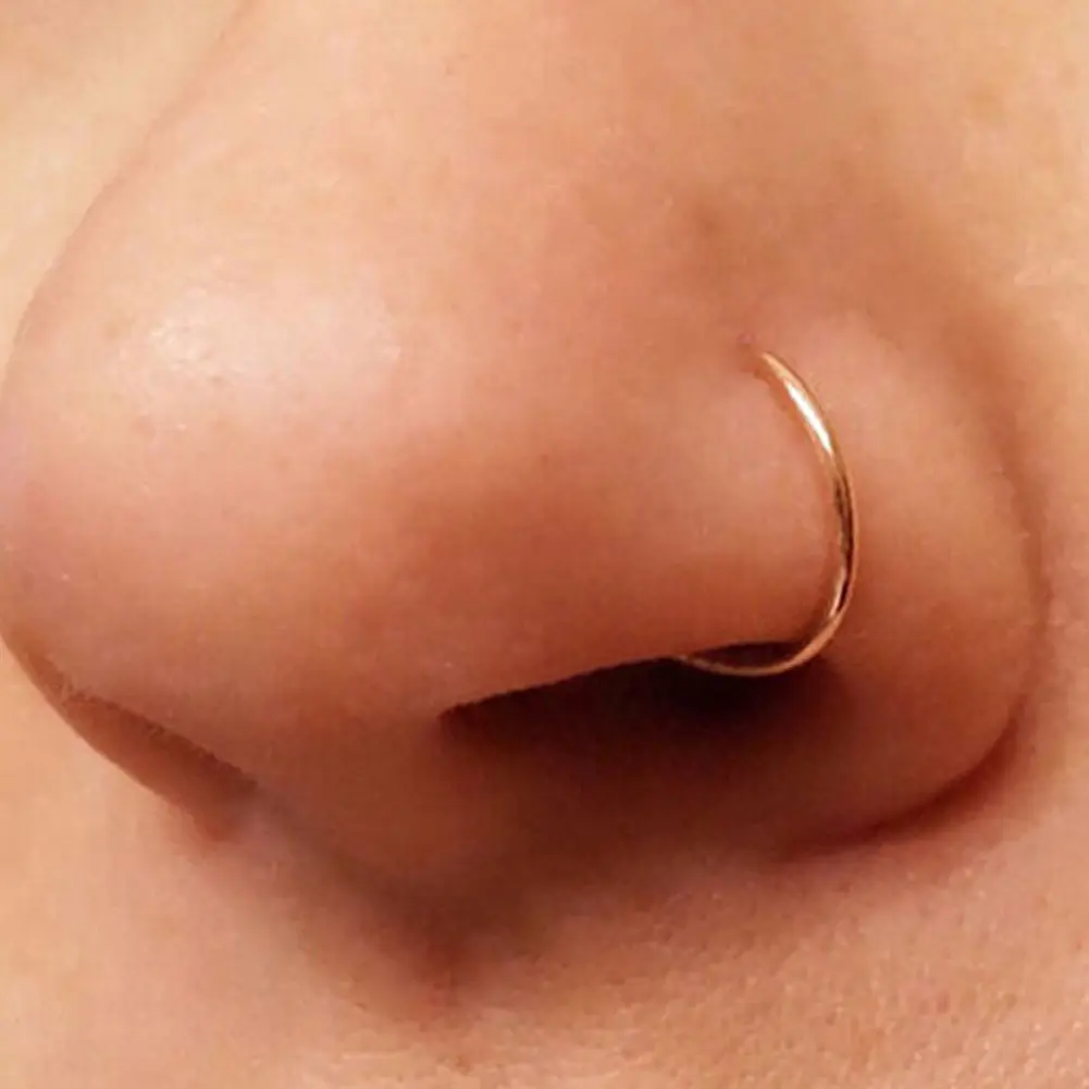 TK 1Pc Stainless Steel Nose Ring Earbone Ring Punk
