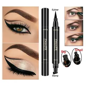 【COD】Eyeliner Stamp 2 In 1 Waterproof Liquid Eyeliner Pensil Waterproof Ukuran Stamp Small dan Big Hitam