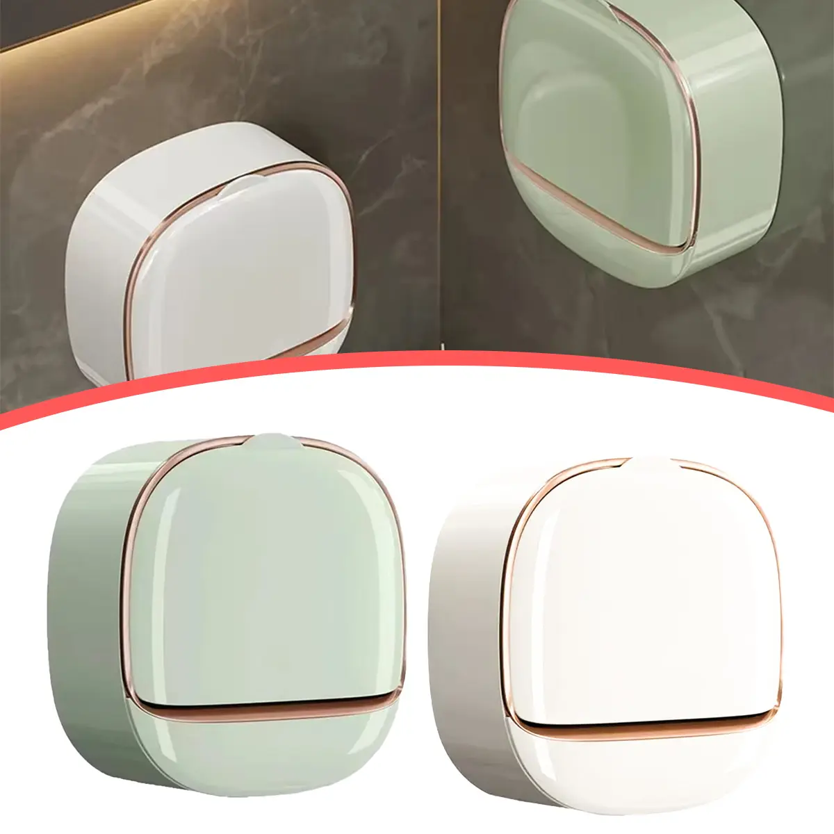 Kotak Sabun Batang Dinding Tempat Sabun Dinding Kamar Mandi Wadah Sabun Batang Dinding Wall-mounted Soap Holder Box
