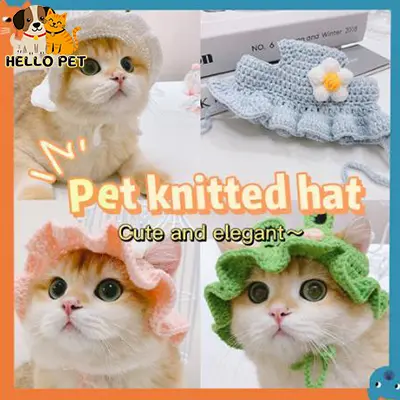 Here comes the new model! Pure handmade pet cute headgear pet hat cat hat cat cute headgear dog hat pet cute headgear maid cat hat pet cross dressing hat