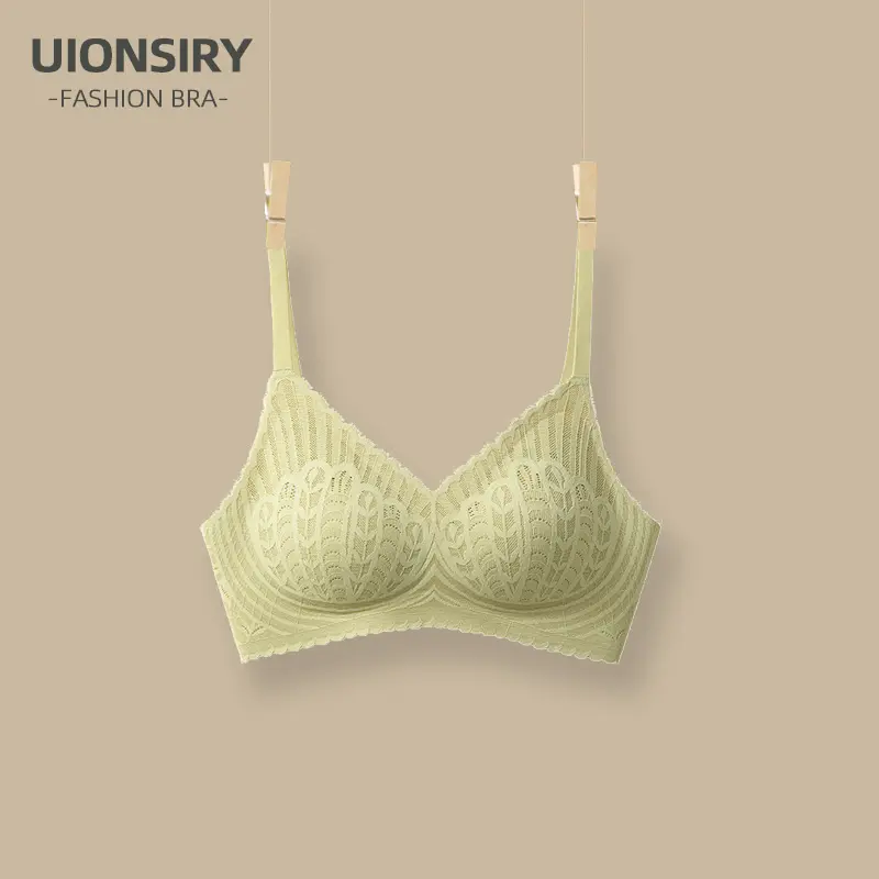 2024 New Women'S Fashion Lace Wireless Thin Underwear Comfortable Push Up Bra Lady Basic Minimalist Womenswear