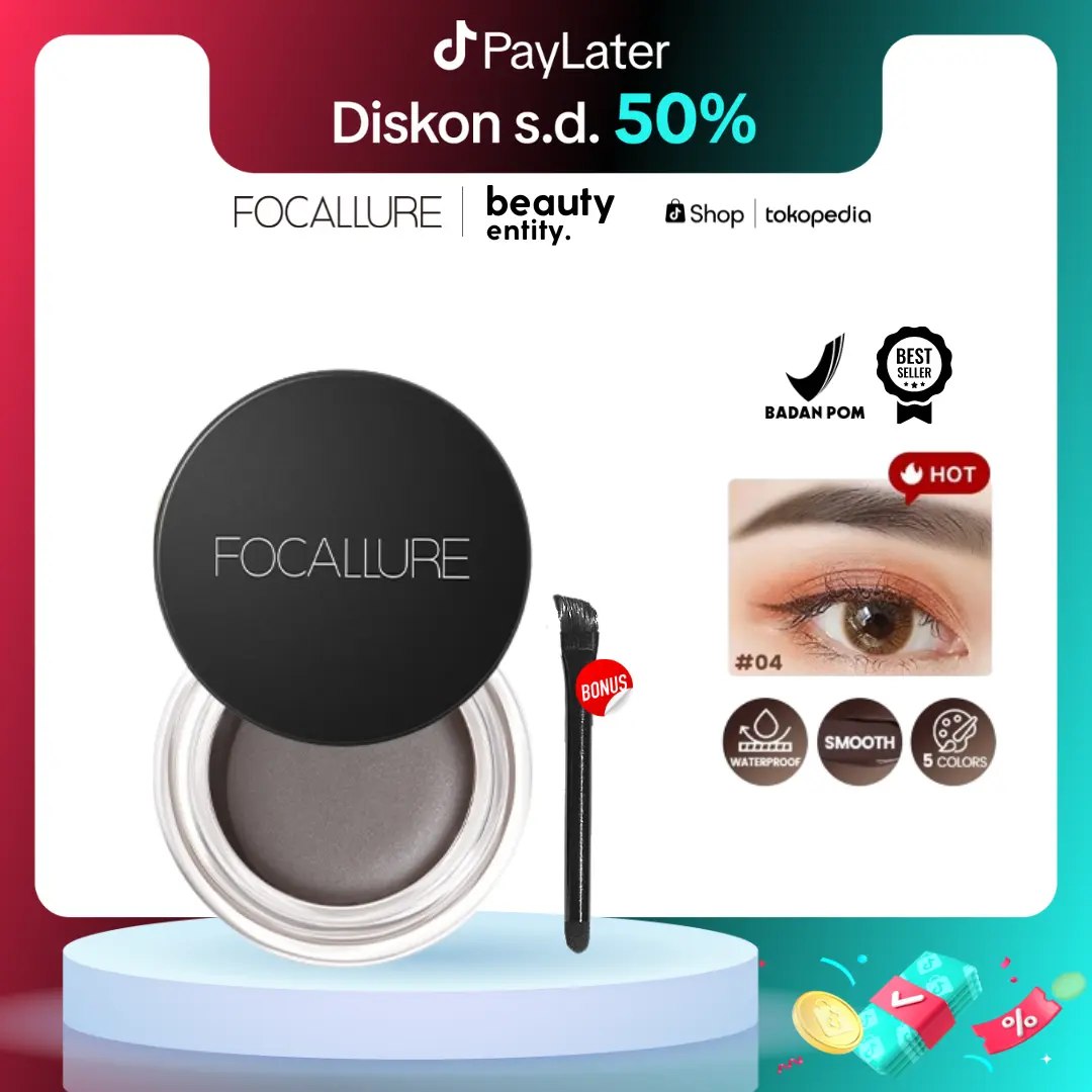 (PROMO SPECIAL) FOCALLURE Eyebrow Cream Gel waterproof Pensil Alis-kosmetik Mata FA23 Alis Pomade Eyebrow Cream