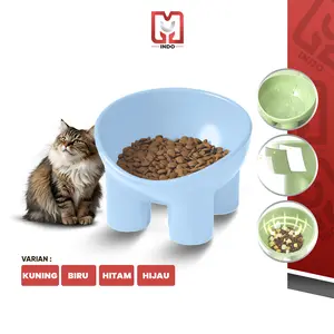 TT MUI Pet Feeder Bowl M44/Tempat Makan Hewan Peliharaan Kaki Tinggi/Tempat Makan Kucing Anti Semut/Pet Bowl Neck Protection