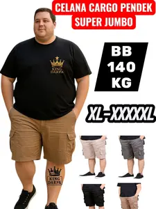 Celana Pendek Pria Cargo Bigsize Celana Pendek Cargo Super Jumbo 4XL BB 140KG Nyaman Santai Keren