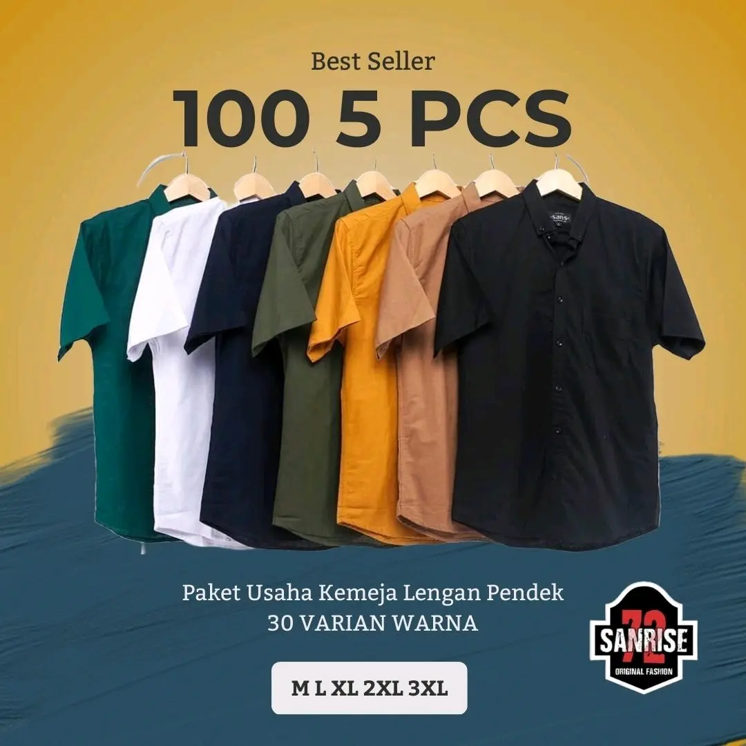 Promo kemeja dewasa 100.000 ribu 5 pcs pendek pria,  baju  distro kain  katun  Pria  Cowok Navy Nyaman