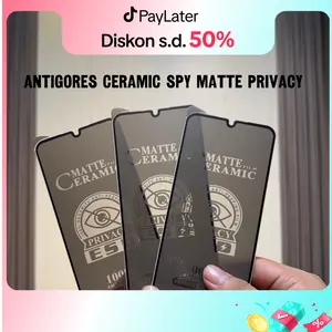 For Iphone Anti Gores Ceramic Spy MATTE Antispy Series Hogoo Layar Lentur Privacy