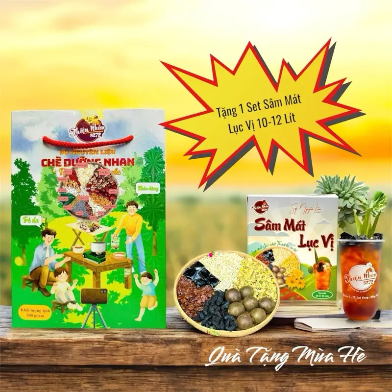 Set Chè Dưỡng Nhan 14 Vị ( Size Lớn 500gr [Shop Thiện Nhân 5272] ) - Tặng Kèm 1 Set Sâm Mát Lục Vị Nấu 10-12 Lít Nước