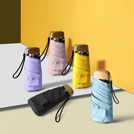Mini Umbrella Folding Umbrellas Small Pocket Sunny Lightweight Creative