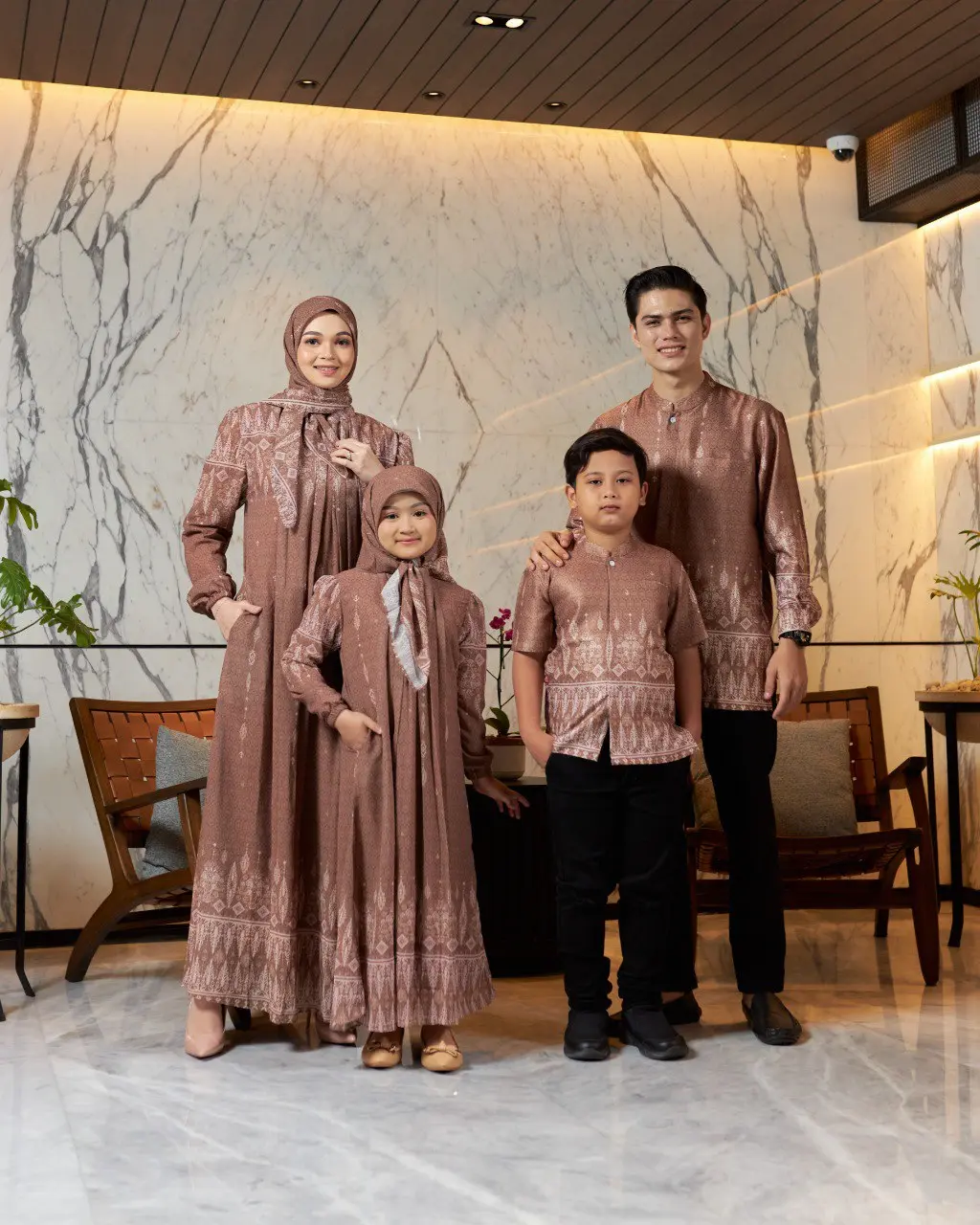 Shofa - Marwah Sarimbit Couple Keluarga - Dress Family Set Couple Set Printing Premium Vol 2