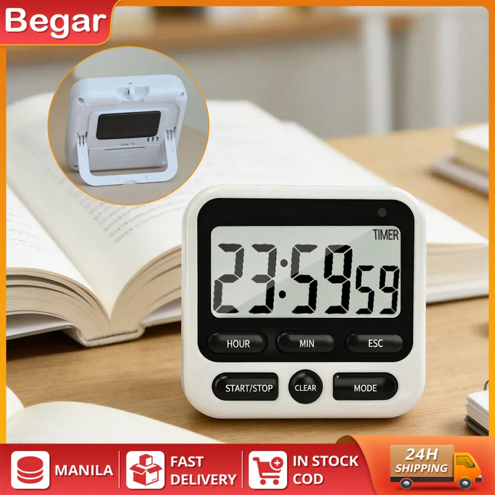 Forward Clock Timer Device Kitchen Timer with Silent/Alert Mode, Fast-Forward, Magnetic Back and ...