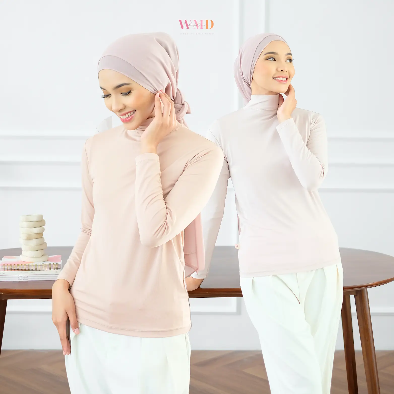 Manset Spandek (All Size) Baju Inner Atasan Fit Muslim Dalaman Wanita Tangan Panjang Basic Nyaman  - WMD Fashion