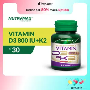 Nutrimax Water Dispersible Vitamin D3 + K2 Kalsium Calcium Kesehatan Tulang Osteoporosis Lansia
