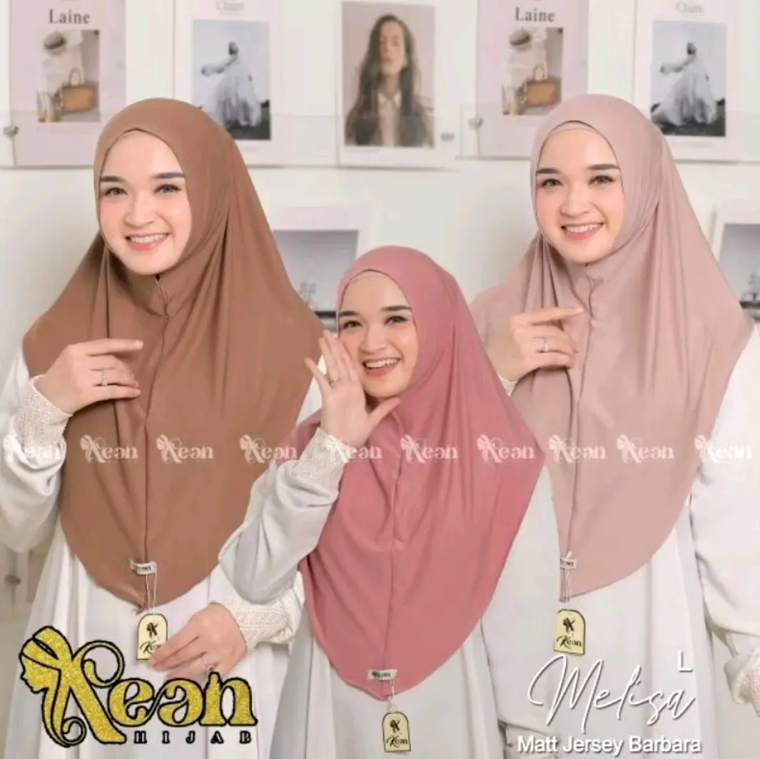 MELISA L KEAN Daily Hijab Non Pad Jilbab Instan Jersey Malay