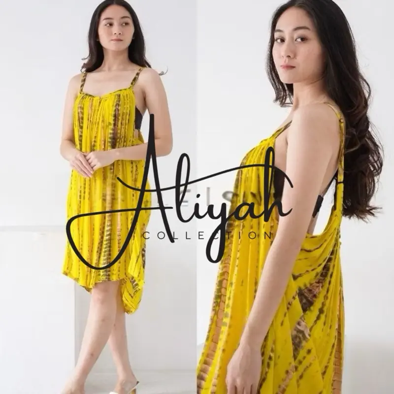 Daster Lobek Pendek Asli Bali Aliyah Collection Bahan Rayon Premium Adem Dan Nyaman - Wanita - Katun, Bumil, Batik, Panjang, Tidur, Serut, Motif, Dress, Busui