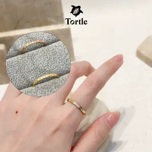 TORTLE - Cincin Titanium Wanita RUE | Perhiasan Cincin Mewah Fashion Premium Simple Ring Aesthetic