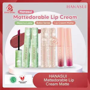 ENVIO - HANASUI Mattedorable Lip Cream Matte / Mattedorable Boba Series / Matcha Latte Series