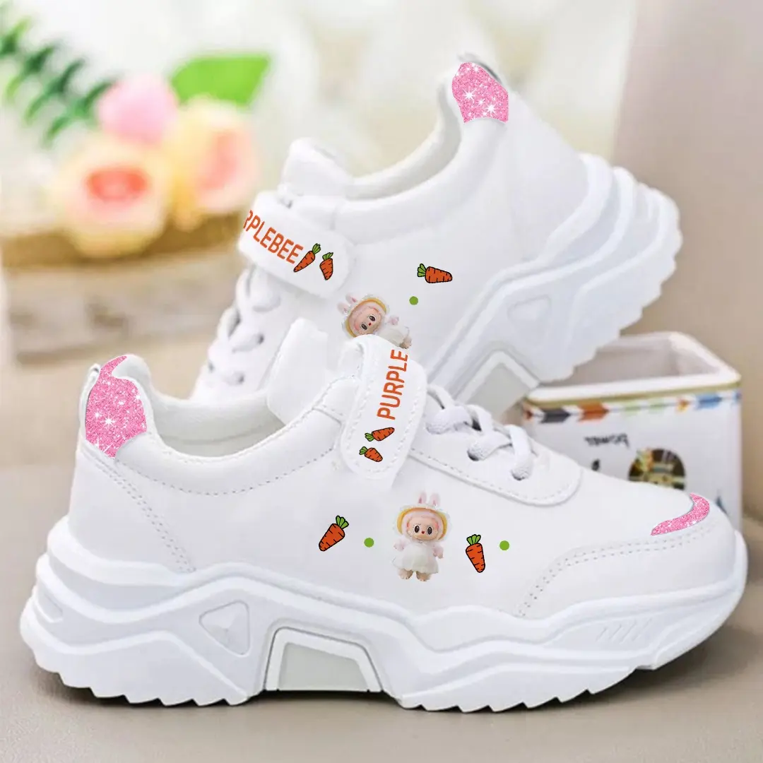 Sepatu Sneakers  Anak-anak Perempuan/Anak Laki Laki Sepatu anak Full Printing 2024 alas kaki anak motif labubu sepatu kartun