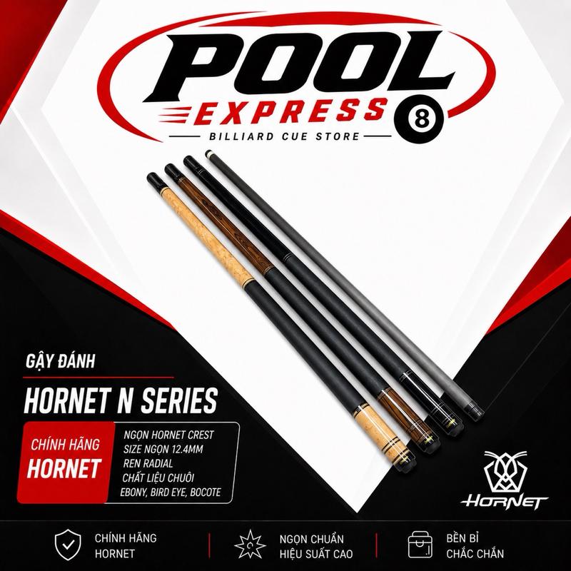 Gậy bi-a, Cơ bida Hornet N-Series (N1-N2-N3) (chính hãnġ)