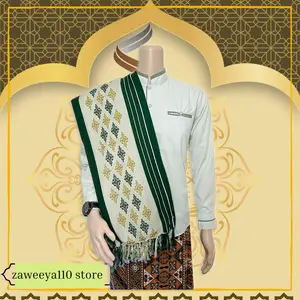 RIDA SORBAN YAMAN MOTIF SALUR BATA KOMBINASI WARNA Muslim Pria Kualitas Premium