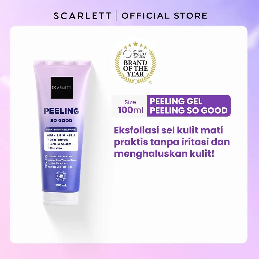 Scarlett Whitening Peeling Gel Peeling So Good Perawatan Wajah Exfoliating [sensitive skin] Scrub Muka